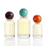 30ml 50ml 100ml Cylinder Glass Perfume Bottle With Unique Ball Cap | Honghua Glass