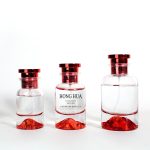 Red Perfume Bottle 30ml 50ml 100ml Volcano Bottom Design Perfume Spray Bottle | Honghua Glass