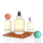 30ml 50ml 100ml Cylinder Glass Perfume Bottle With Unique Ball Cap | Honghua Glass