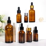 Flacon compte-gouttes en verre 5 ml-100 ml, bouteille d'huile essentielle ambrée avec couvercle | Verre Honghua