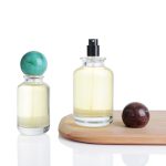 30ml 50ml 100ml Cylinder Glass Perfume Bottle With Unique Ball Cap | Honghua Glass