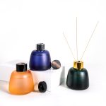 Round Frosted Dark Diffuser Bottle 100ml Colored Glass Reed Diffuser Bottle | Honghua Glass