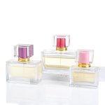 30ml 50ml 100ml eLuxury Dwarf Rectanglar Glass Spray Ibhotile yePerfume eneKephu ePinki | Iglasi yeHonghua