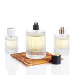 30ml 50ml 100ml Vertical Stripe Cylinder Glass Perfume Bottle | Honghua Glass