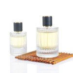 30ml 50ml 100ml Vertical Stripe Cylinder Glass Perfume Bottle | Honghua Glass