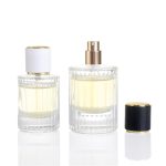 30ml 50ml 100ml Vertical Stripe Cylinder Glass Perfume Bottle | Honghua Glass