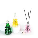 Christmas Tree Diffuser Bottle 80ml Glass Green Aromatherapy Bottle | Honghua Glass