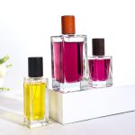 Square Glass Perfume Bottle Packaging With Logo 30ml 35ml 50ml 100ml | Honghua Glass