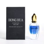 Luxury Perfume Bottle 30ml 50ml 100ml Unique Hexagon Shape Spray Bottle With Golden Beak Cap | Honghua Glass