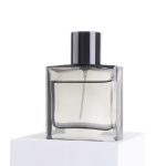 50ml 100ml Luxury Flat Square Premium Gray Glass Perfume Bottle For Men | Honghua Glass