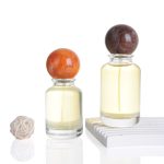 30ml 50ml 100ml Cylinder Glass Perfume Bottle With Unique Ball Cap | Honghua Glass