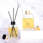 Flat Square Glass Aroma Diffuser Bottle With Rounded Shoulder And Screw Top 120ml 220ml 350ml | Honghua Glass