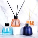 Round Frosted Dark Diffuser Bottle 100ml Colored Glass Reed Diffuser Bottle | Honghua Glass