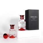 Red Perfume Bottle 30ml 50ml 100ml Volcano Bottom Design Perfume Spray Bottle | Honghua Glass