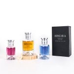 Round Cylinder Perfume Bottle Silver 50ml Cosmetic Glass Spray Bottle | Honghua Glass