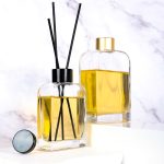 Flat Square Glass Aroma Diffuser Bottle With Rounded Shoulder And Screw Top 120ml 220ml 350ml | Honghua Glass