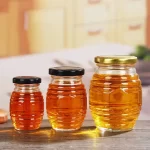 Wholesale Honeycomb Shape Glass Honey Jars - Honghua