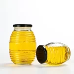 Wholesale Honeycomb Shape Glass Honey Jars - Honghua