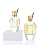 New Design 30ml 50ml 100ml Pump Perfume Spray Bottle With Golden Beak Lid | Honghua Glass