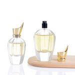 New Design 30ml 50ml 100ml Pump Perfume Spray Bottle With Golden Beak Lid | Honghua Glass